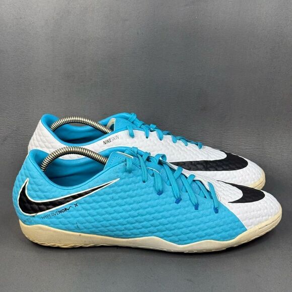 Nike Hypervenom Phelon III IC Soccer Shoes Sky Blue White Black men’s size 12 - Picture 1 of 8